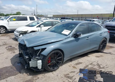 2021 Infiniti Q50 Red Sport 400 из США, поврежденный, VIN JN1FV7DP5MM850509